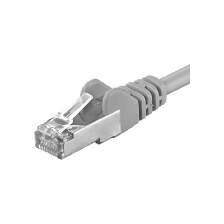 Patchcord FTP RJ45-RJ45 Cat.5e, 2m, gri, cupru integral, 26AWG
