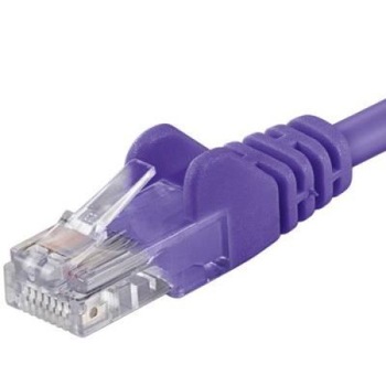 Patchcord UTP RJ45-RJ45 Categoria 6, 0.5m, violet, cupru integral, 26AWG Patchcord UTP RJ45-RJ45 Categoria 6, 0.5m, violet, cupru integral, 26AWG