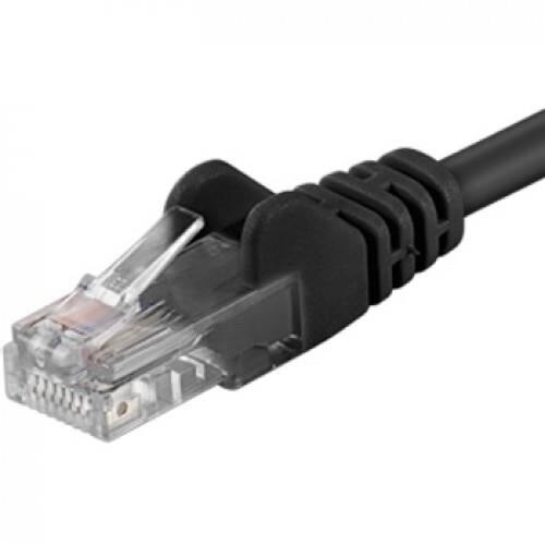 Patchcord UTP RJ45-RJ45 Cat.5e 1,5m, negru, cupru integral, 26AWG