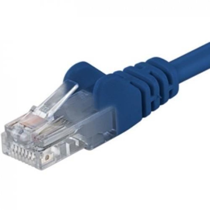 Patchcord SFTP RJ45-RJ45 SFTP-6A-0.25-BL Categoria 6A 0.25m - eMAG.ro