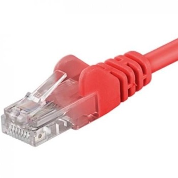 Patchcord UTP RJ45-RJ45 Categoria 6, 0.25m, rosu, cupru integral, 26AWG Patchcord UTP RJ45-RJ45 Categoria 6, 0.25m, rosu, cupru integral, 26AWG