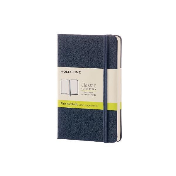 Moleskine Classic Notebook, Pocket, Plain, Sapphire Blue, Hard Cover (3.5 X 5.5), Moleskine (Author)