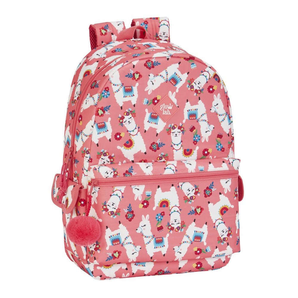 Rucsac Glowlab Llama scoala, 30x46x14 cm
