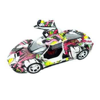 Masinuta retro de jucarie, cu telecomanda si acumulator, multicolor, 25 cm Masinuta retro de jucarie, cu telecomanda si acumulator, multicolor, 25 cm