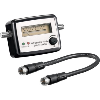 Locator satelit analog cu sunet, cu cablu F pentru conexiune, Goobay Locator satelit analog cu sunet, cu cablu F pentru conexiune, Goobay