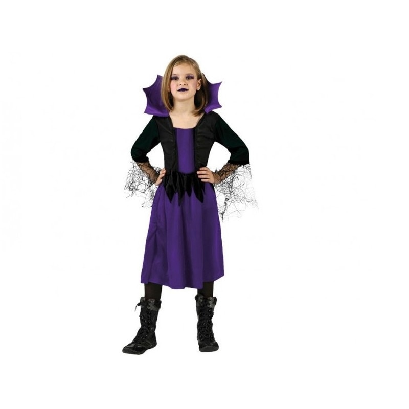 Costum halloween fete vampirita mov, 5-6ani, Funny Party Shop