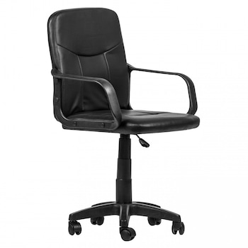 Scaun birou VILNIUS, rotativ,prevazut cu un sistem hidraulic cu functie de ridicare PVC,culoare negru Scaun birou VILNIUS, rotativ,prevazut cu un sistem hidraulic cu functie de ridicare PVC,culoare negru