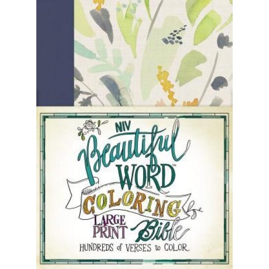 NIV, Beautiful Word Coloring Bible, Large Print, Cloth Over Board, Navy, Zondervan (Author)
