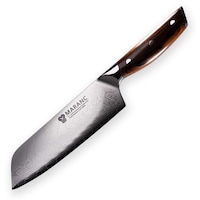 Cutit santoku profesional Maranc, otel de damasc, 18 cm, M21
