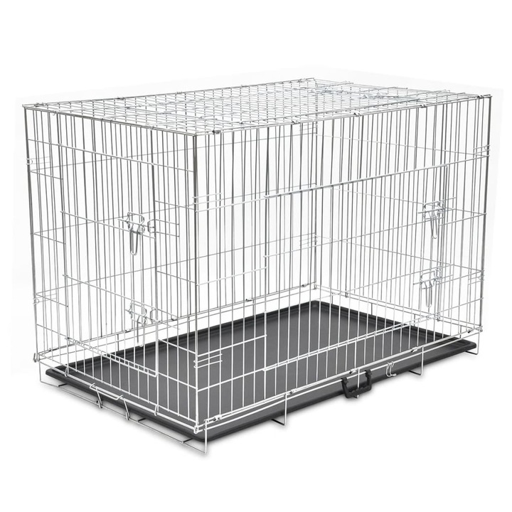 Cusca pentru caini pliabila vidaXL, metal, XXL, 14.52 kg