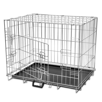 Cusca de caini, pliabila, vidaXL, Metal, M, Negru, 76 x 55 x 61cm Cusca de caini, pliabila, vidaXL, Metal, M, Negru, 76 x 55 x 61cm