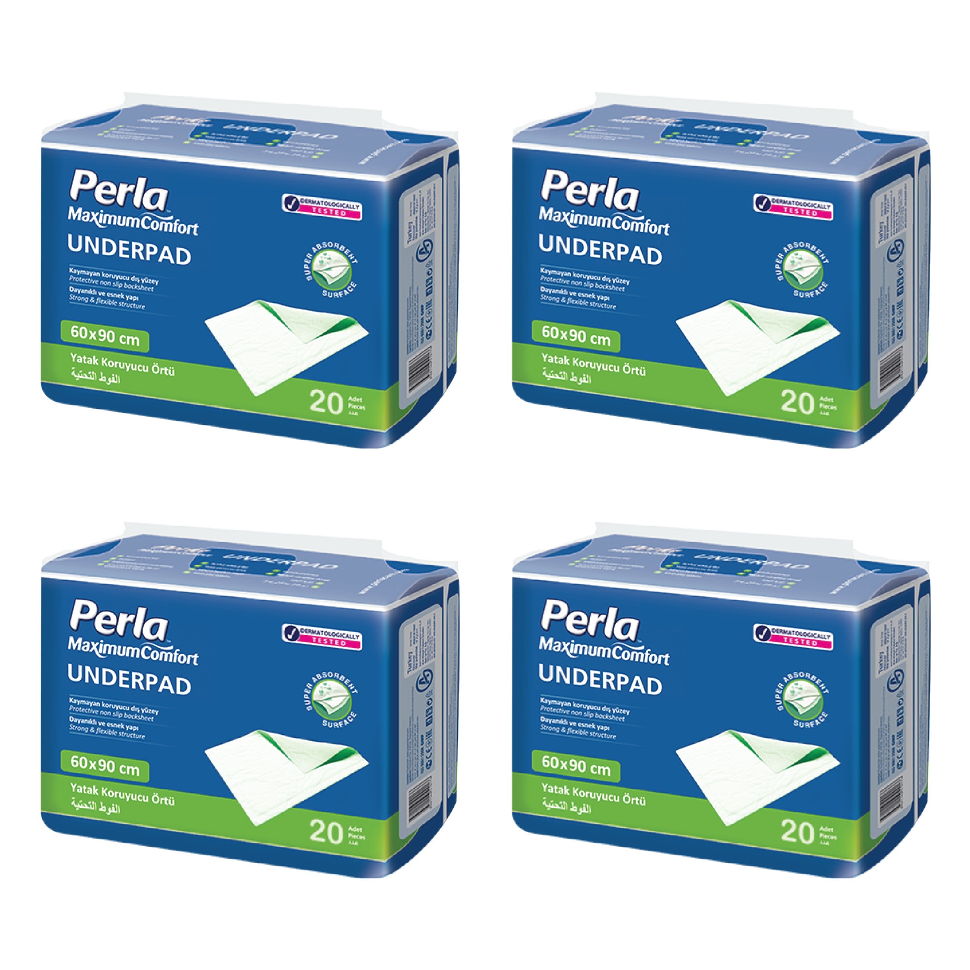 Pachet Promo, Aleze de protectie Extra absorbante Perla, 90x60 cm, 80 buc