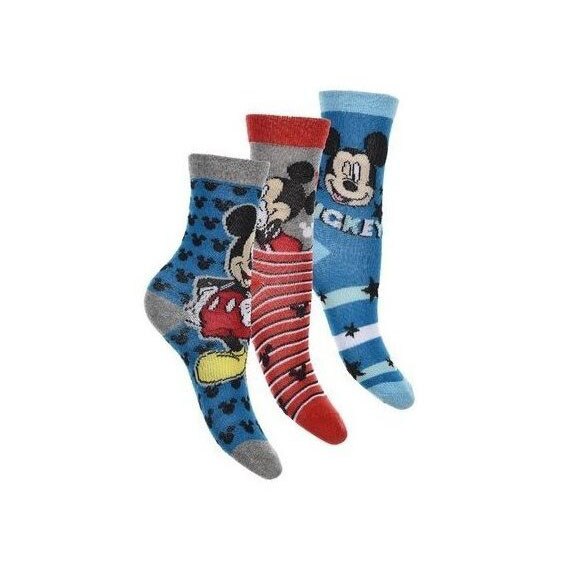 Set 3 sosete, Disney Mickey, Gri/Albastru