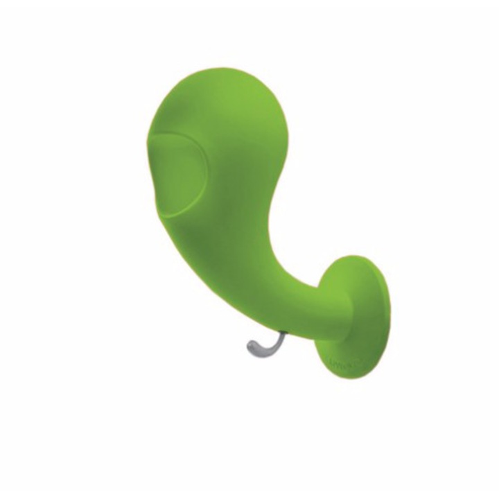 Cuier pentru casca de biciclist, motociclist sau snowboarder Crazy Head de culoare verde