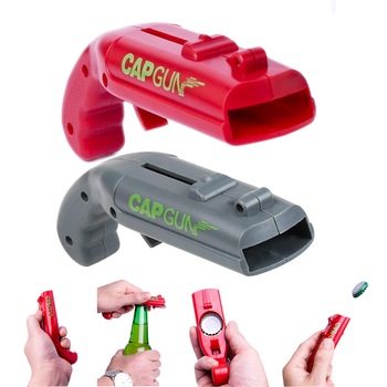 Set 2 buc deschizator de bere, deschizator in forma de pistol,capac de deschidere a sticlelor cu pistol Gri/Rosu Set 2 buc deschizator de bere, deschizator in forma de pistol,capac de deschidere a sticlelor cu pistol Gri/Rosu