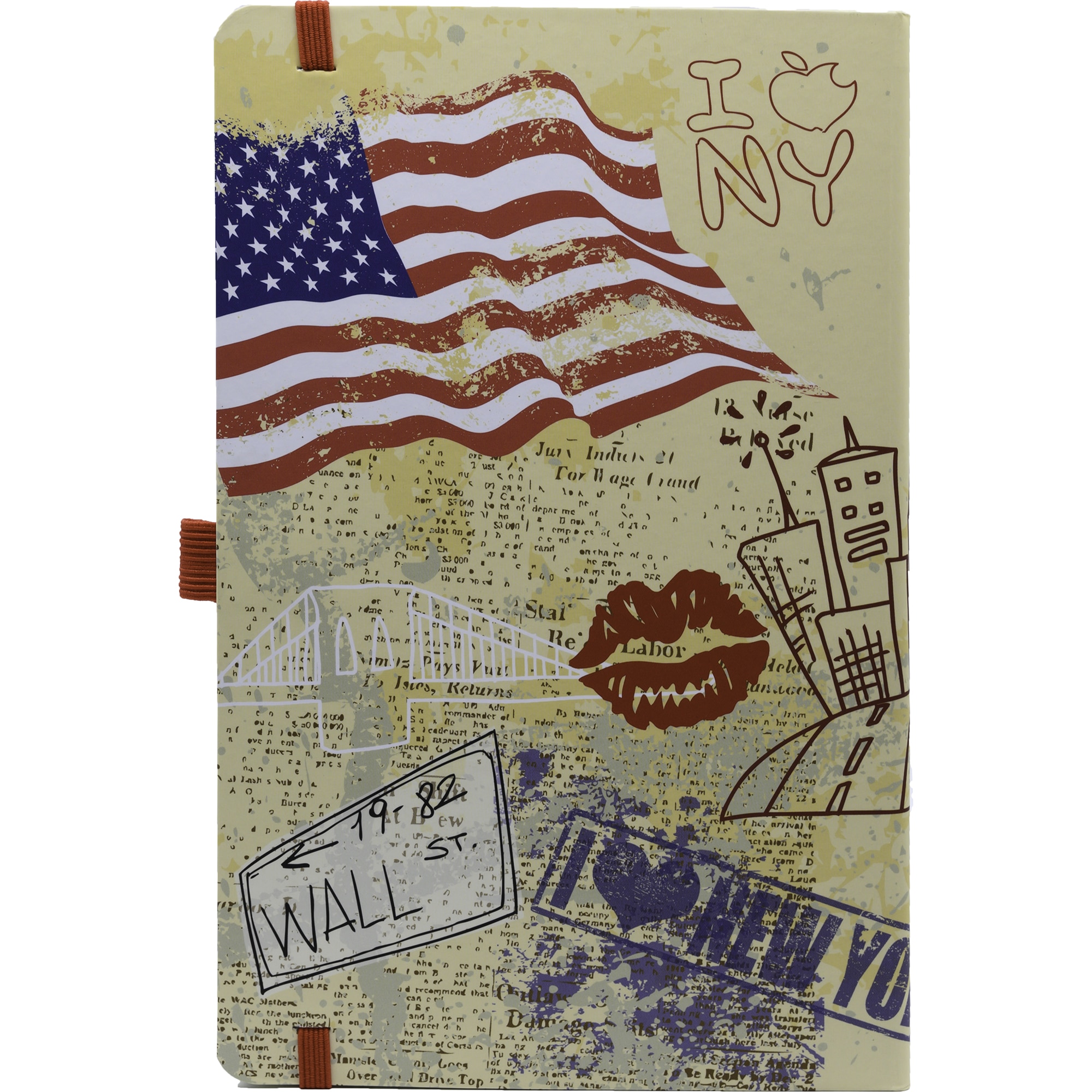 Bloc notes Herlitz Ivory Graphic, 13x21 cm, 224 pagini, patratele, Traveller