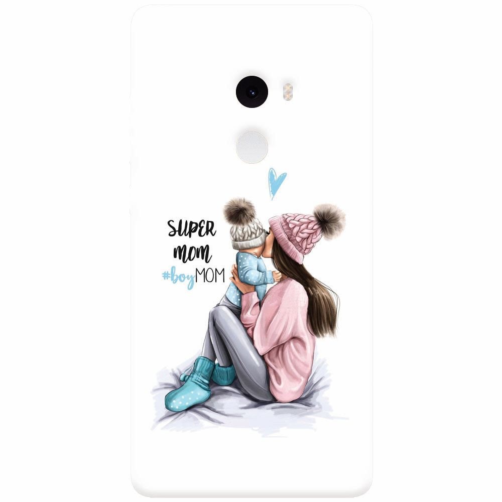 Husa silicon pentru Xiaomi Mi Mix 2, Super Mom With Boy