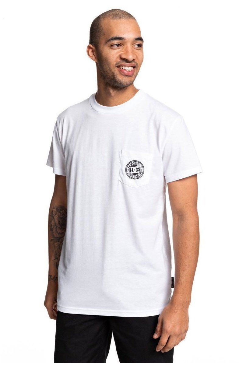 Tricou Barbati Dc Shoes Basic Pocket T-shirt, Alb