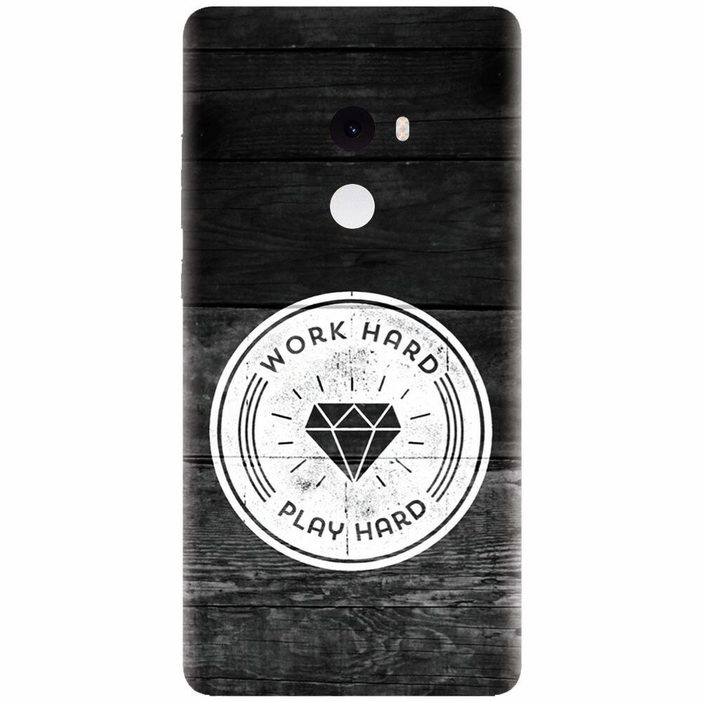 Husa silicon pentru Xiaomi Mi Mix 2, Work Hard Play Hard