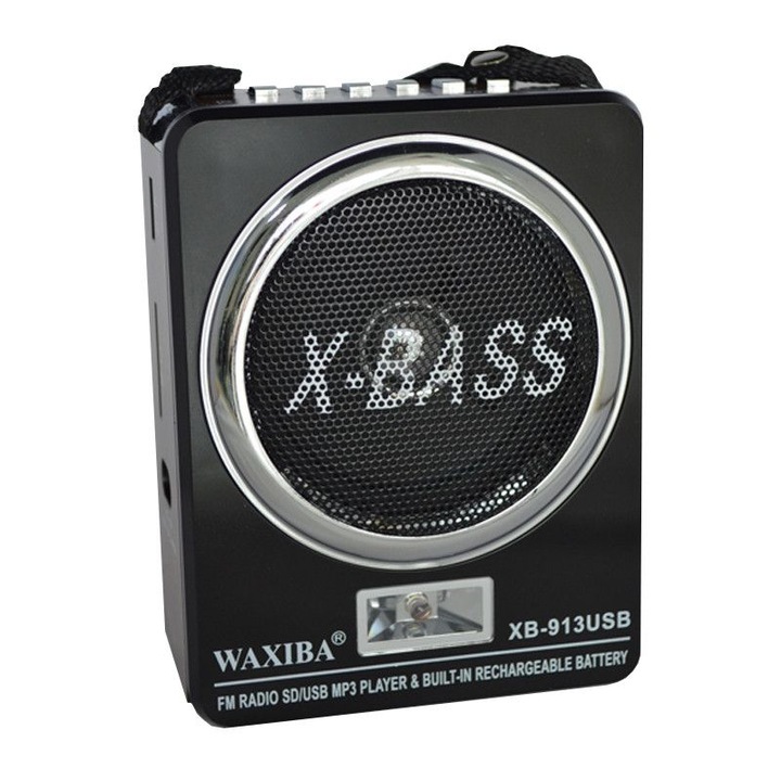 Boxa portabila, X-Bass, cu acumulator, USB/SD-CARD, negru