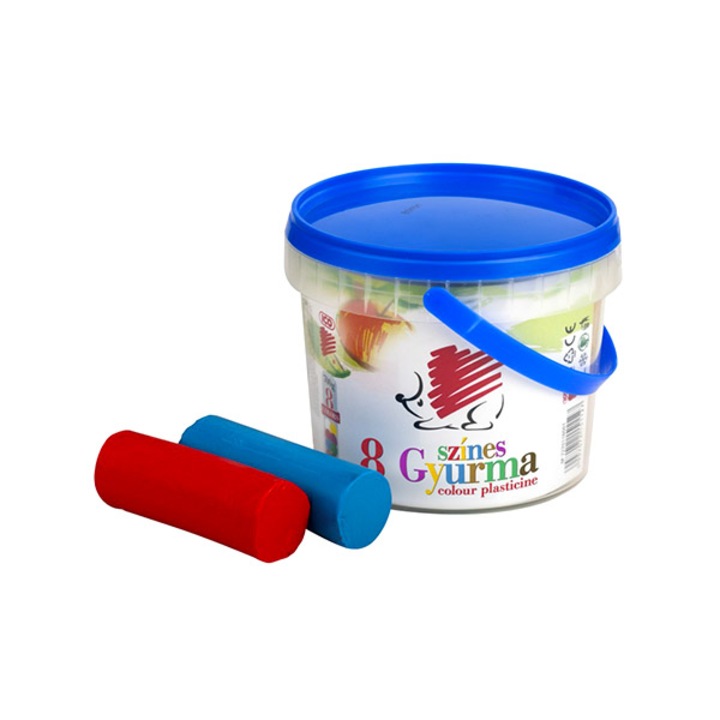 Пластмасова кофа ICO, С цветен пластилин, 8 бр.