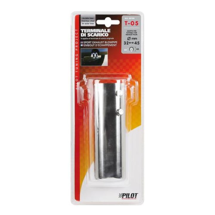 Lampa kipufogóvég 155x51mm (Ø 32-45mm) T-05