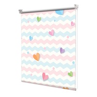 Rolete Art Shade Multicolore tip Jaluzele cu Rulou si sistem inclus Patterns Inimioare de hartie Decoratiuni, Latime 170 cm x Inaltime 190 cm