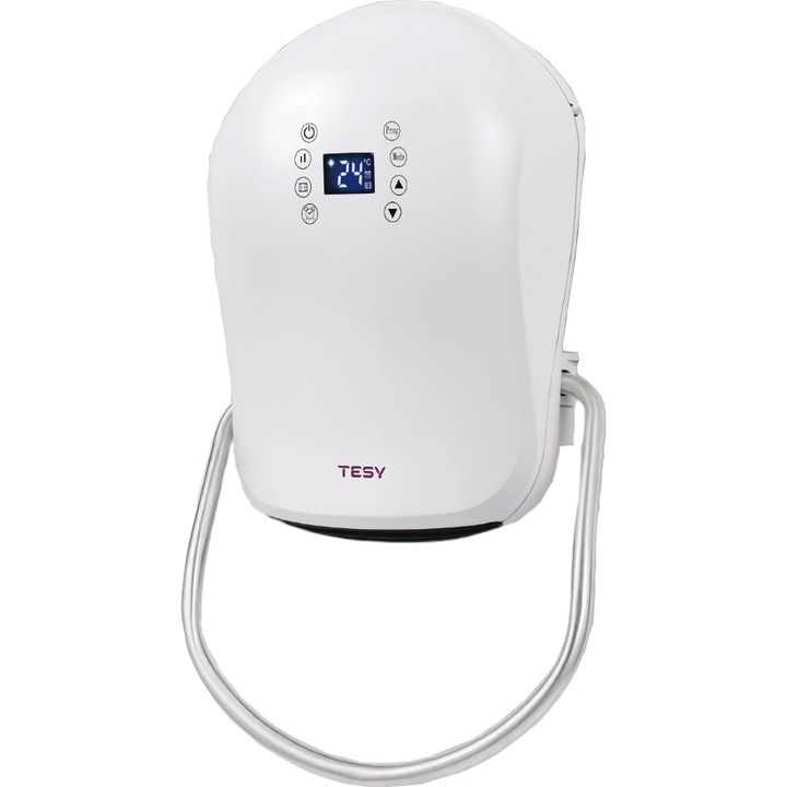 Вентилаторна печка за баня TESY HL 243 VB W, 2000 W, Закачалка за кърпа, LCD дисплей, Touch Control
