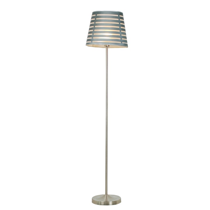 Lampadar Segin, Otel/PVC, 153 x 36 x 36 cm, E27, Argintiu