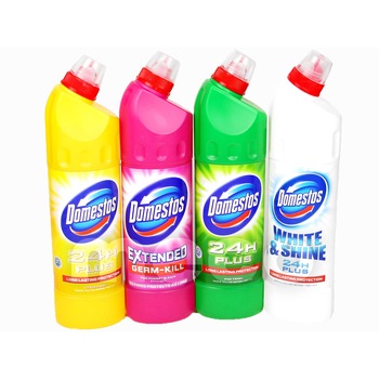 Pachet Dezinfectant Toaleta Domestos Citrus Fresh &Pink Bleach &Pine Fresh &White and Shine, 750ml Pachet Dezinfectant Toaleta Domestos Citrus Fresh &Pink Bleach &Pine Fresh &White and Shine, 750ml