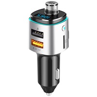 car kit handsfree infotouch itab bluetooth 50 modulator fm incarcator qc 30 2xusb 5v slot u disktf card gri inchis imagen 50_0_
0