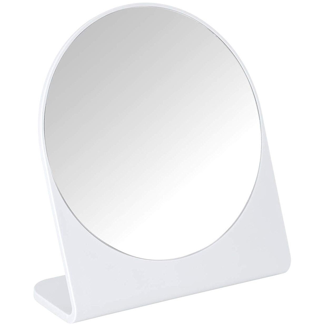 Oglinda cosmetica , in picioare, Ø 17 cm, alb