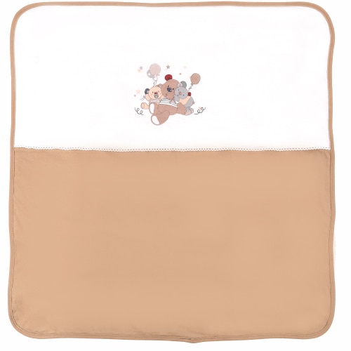 Patura Lorelli Bumbac Bebe 90 x 90 cm, Caffee Latte