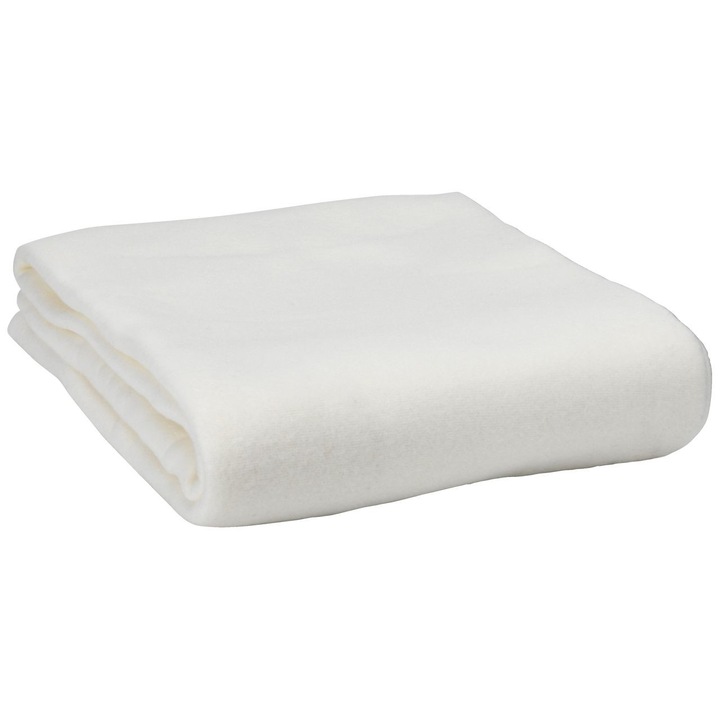 Patura fleece, 130x160 cm, Alb