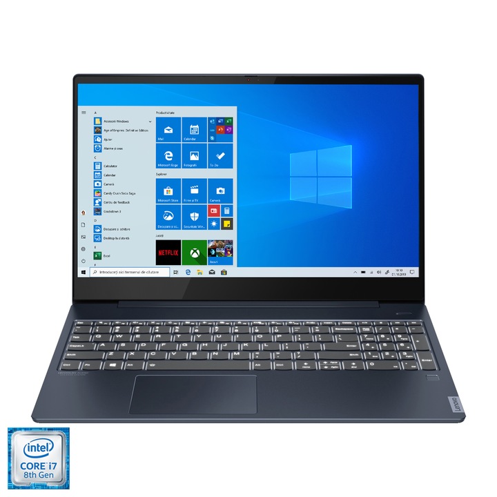 Laptop Lenovo Ideapad S540-15IWL cu procesor Intel® Core™ i7-8565U pana la 4.60GHz, 15.6", Full HD, IPS, 8GB, 1TB SSD M.2, NVIDIA GeForce MX250 2GB GDDR5, Microsoft Windows 10, Abyss Blue