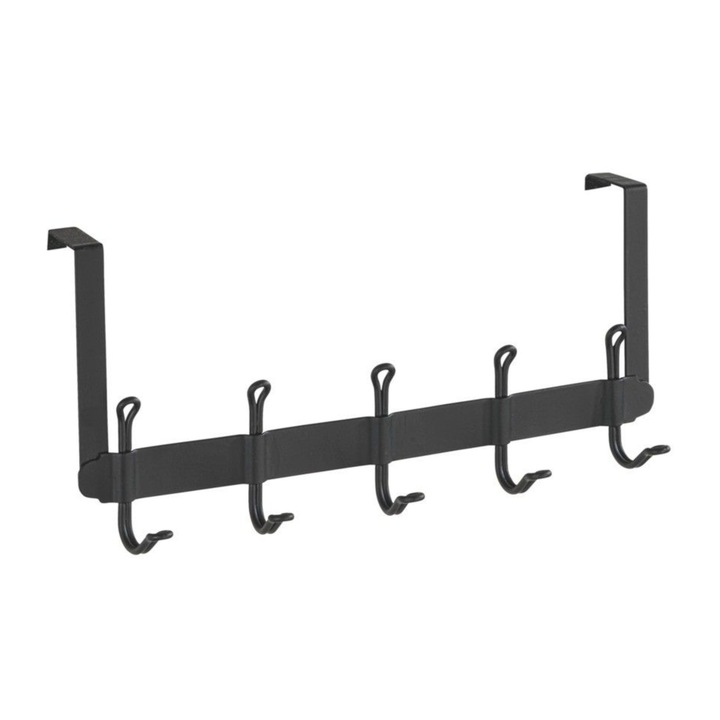 Cuier pentru usa cu 5 carlige Wenko Nostalgia, negru