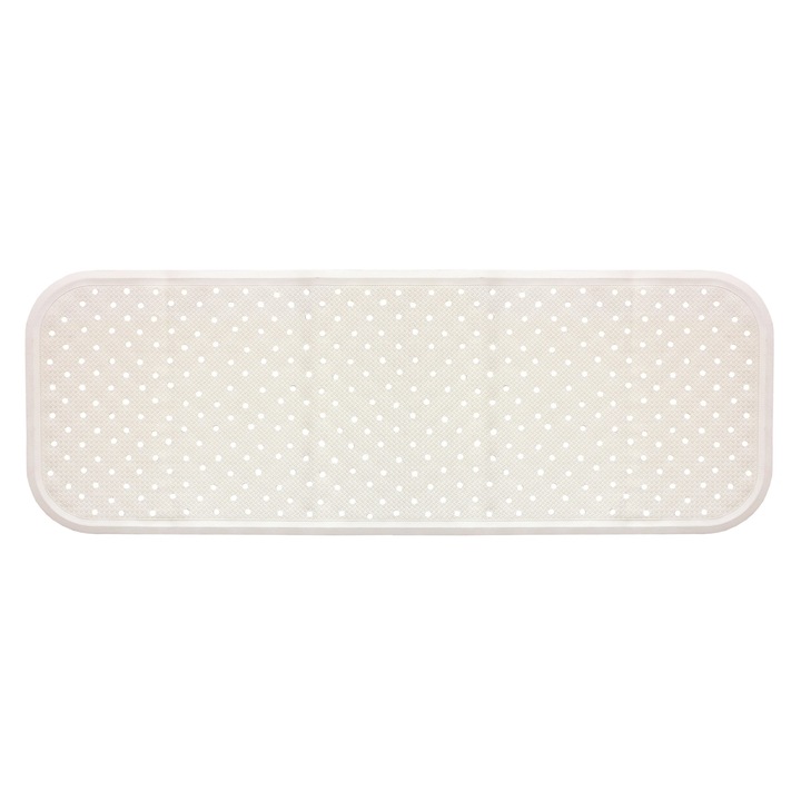 Covoras cada din cauciuc natural, antiderapant 96x34cm alb