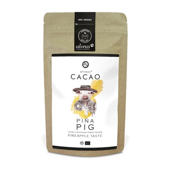 Cacao BIO Pina Pig, cu aroma de ananas, 125 g Cacao BIO Pina Pig, cu aroma de ananas, 125 g