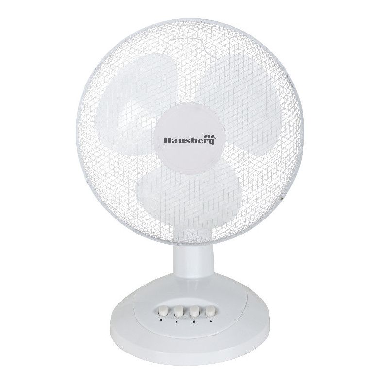 Ventilator de birou cu 3 viteze de racire , Baza rotunda , Putere de 40W , Tensiune alimentare 220-240V, 50-60Hz , 2 trepte de viteza , Alb