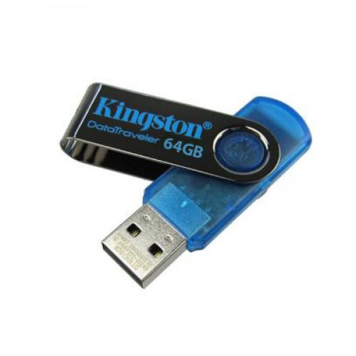 Флаш памет Kingston 64 GB, синя