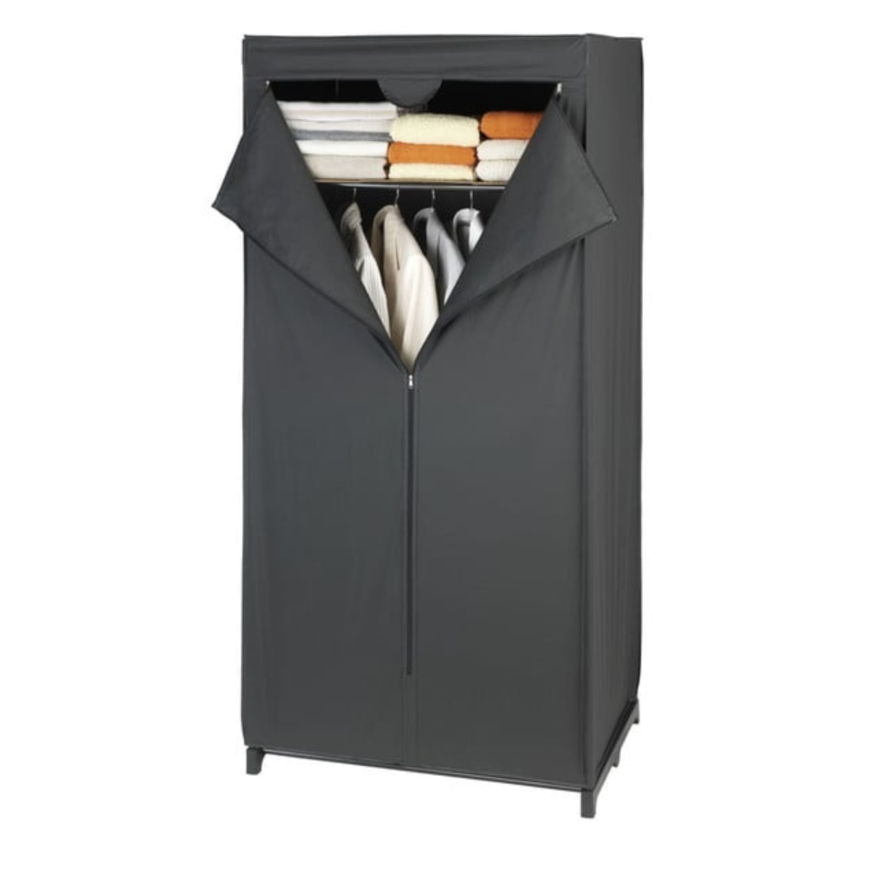 Dulap textil Wenko, 160 x 50 x 75 cm, negru