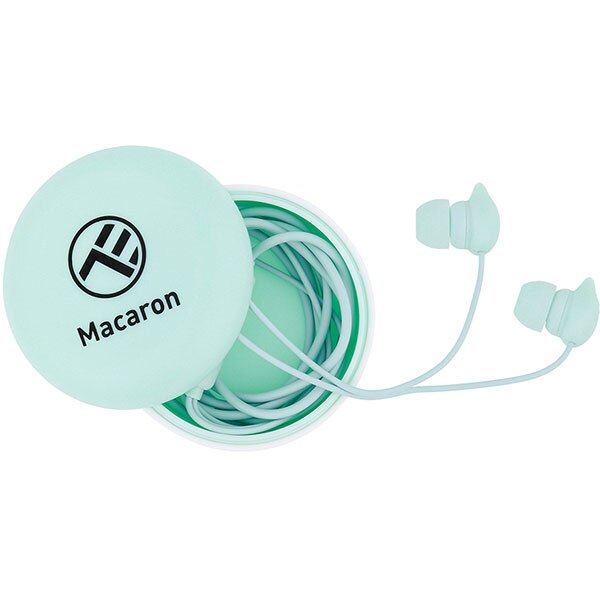 Handsfree Casti In-Ear Tellur Macaron, Cu microfon 3.5 mm cu Carcasa protectie inclusa, Turqoise, Blister