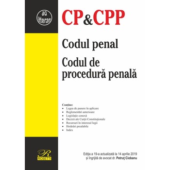 Codul penal. Codul de procedua penala - Petrut Ciobanu Codul penal. Codul de procedua penala - Petrut Ciobanu