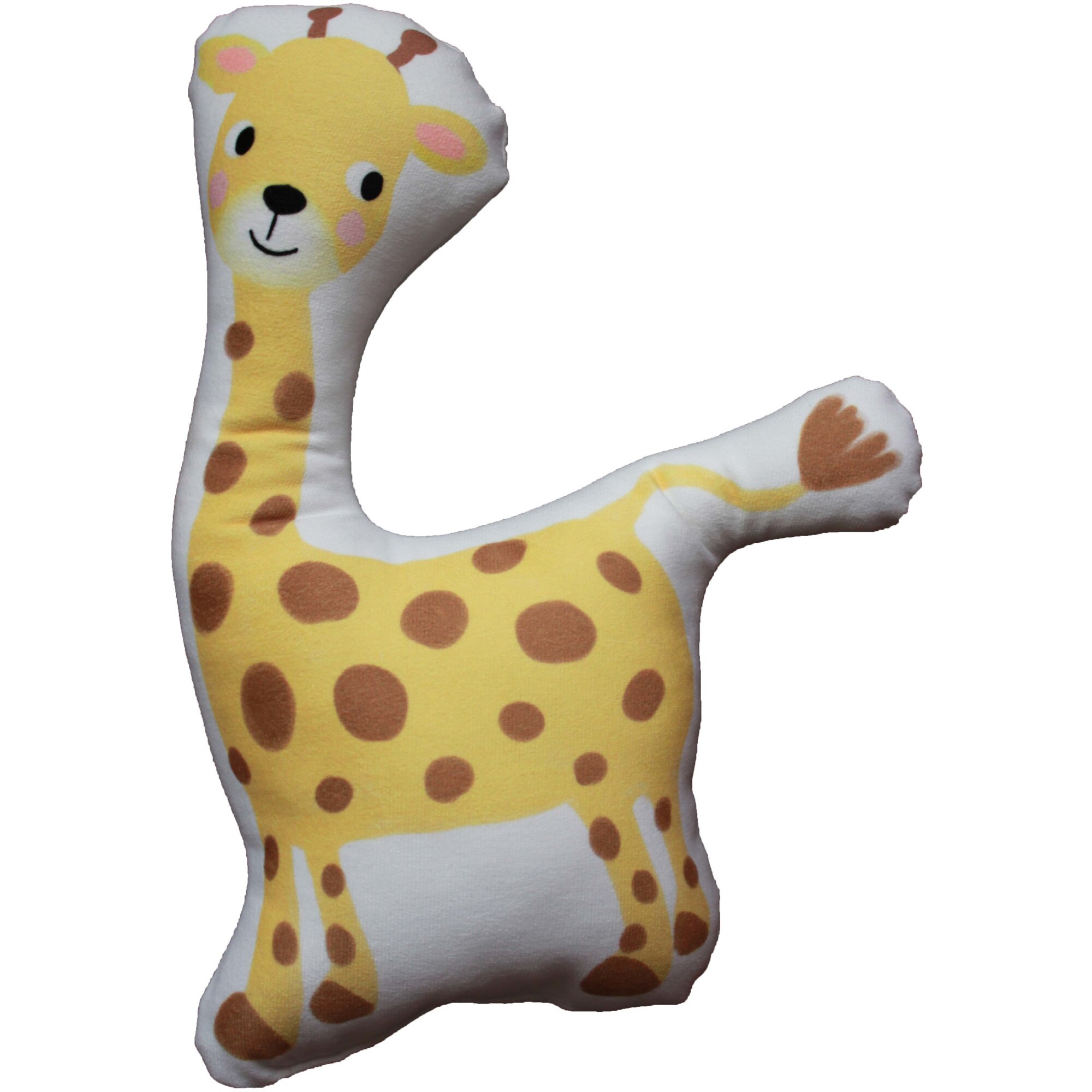 Perna decorativa Animaluta din plus, imprimeu Girafa, 25x30 cm