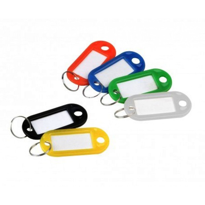 100 db színes műanyag kulcstartó készlet