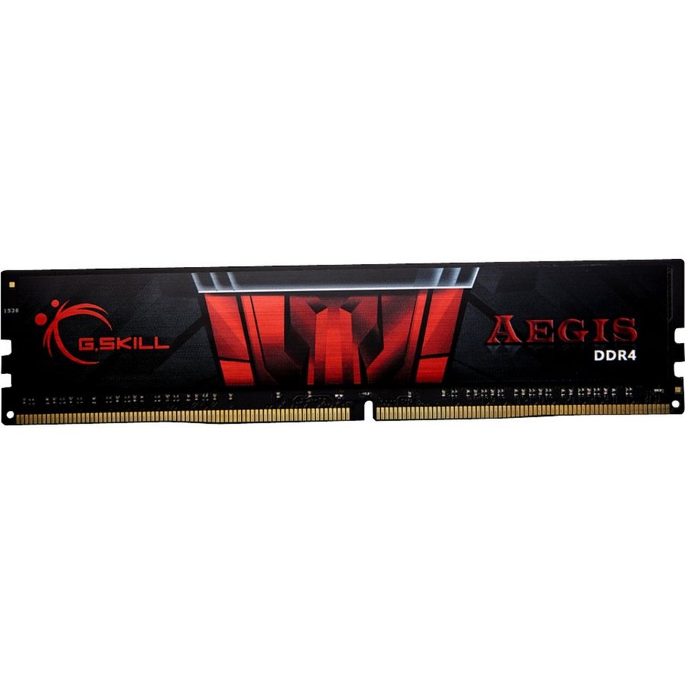 Memorie G.Skill Aegis, DDR4, 8 GB, 2800MHz, CL17 (F4-2800C17S-8GIS), Negru/Rosu