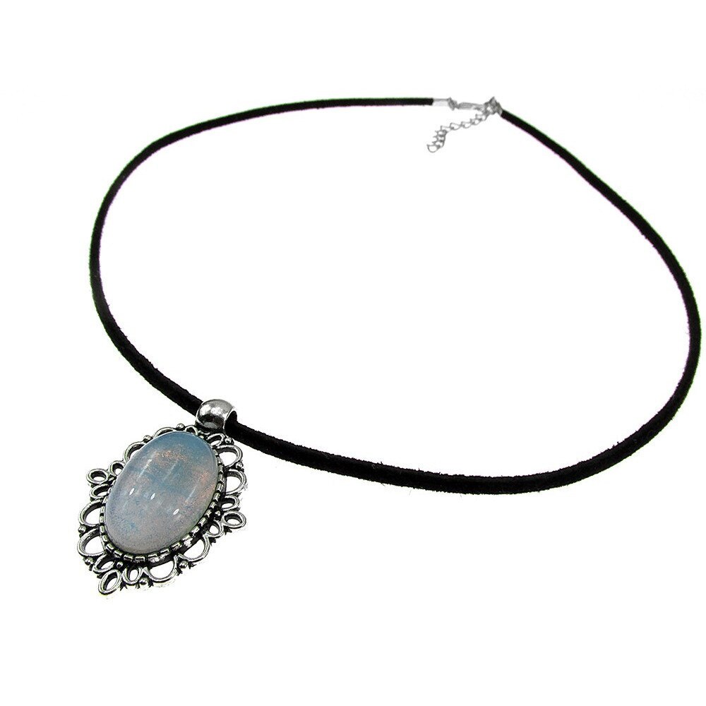 Pandantiv retro cu opalit 18x13 MM, GlamBazaar, 3.3 x 2.2 cm, cu Opalit, Translucid, tip pandantiv din pietre naturale