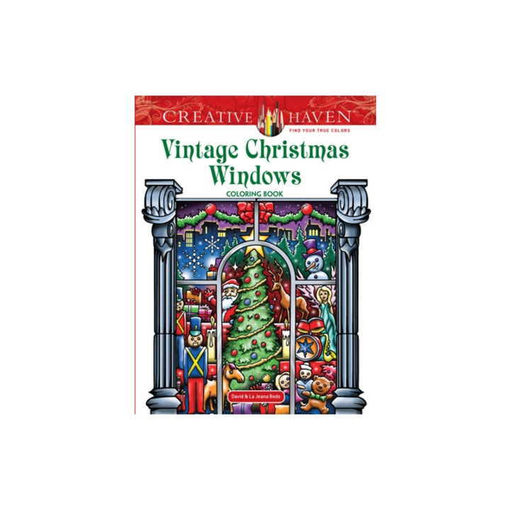 Creative Haven Vintage Christmas Windows Coloring Book, David Bodo