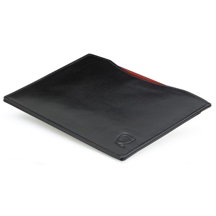 Koruma, Husa de pasaport cu element de securitate RFID, KUK-26PBL, Negru