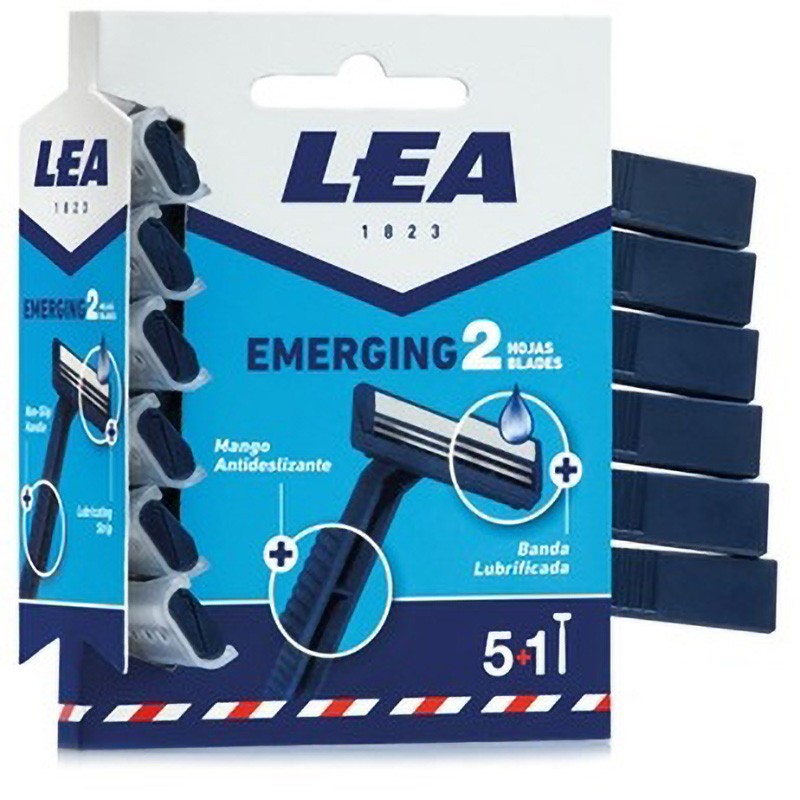 Aparat de ras 2 lame banda lubrifianta LEA EMERGING 2, Blister 5+1 bucati